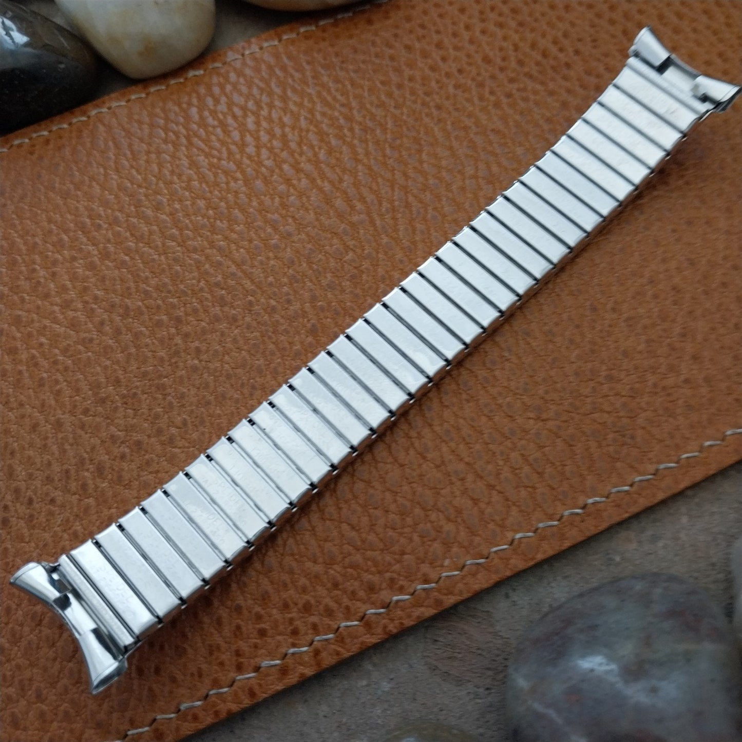 Vintage Short White Gold-Fill 19mm 18mm Speidel Fairway Unused 1968 Watch Band