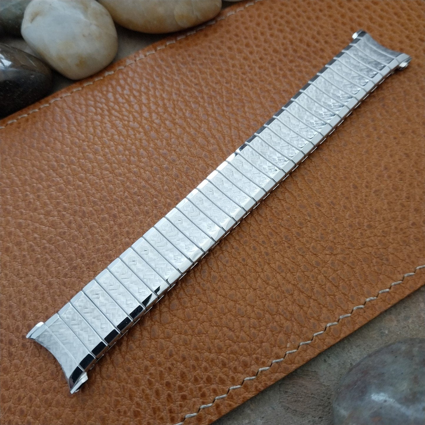 Vintage Short White Gold-Fill 19mm 18mm Speidel Fairway Unused 1968 Watch Band