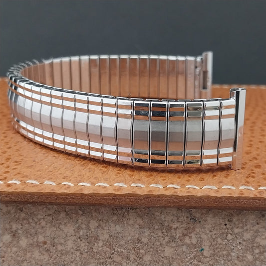 Long 1959 10k White Gold-Filled 19mm 18mm 16mm Speidel Unused Vintage Watch Band