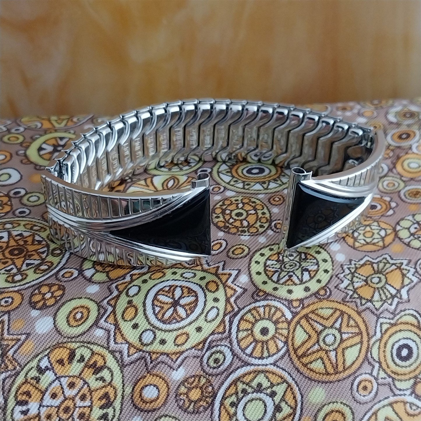 1959 10k White Gold-Filled Speidel Emblematic MCM nos Vintage Watch Band