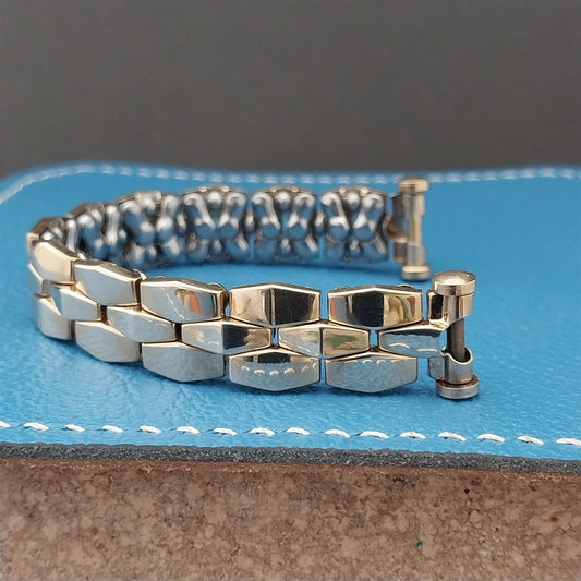 Vintage 12k 1950s Yellow Gold-Filled Ladies Vintage Watch Band Apex Quadra-Flex