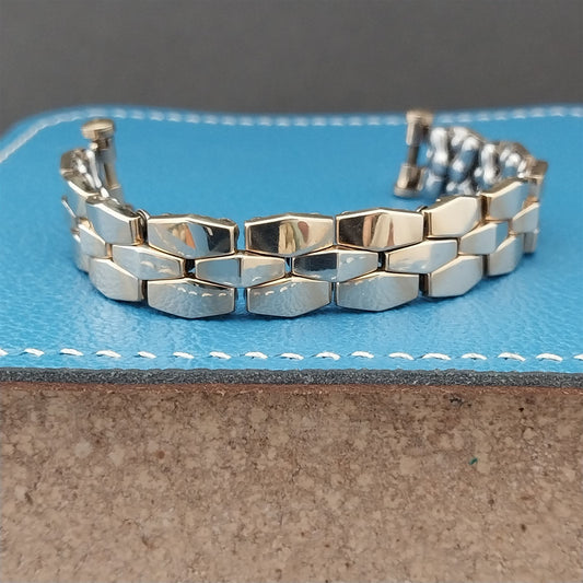 Vintage 12k 1950s Yellow Gold-Filled Ladies Vintage Watch Band Apex Quadra-Flex