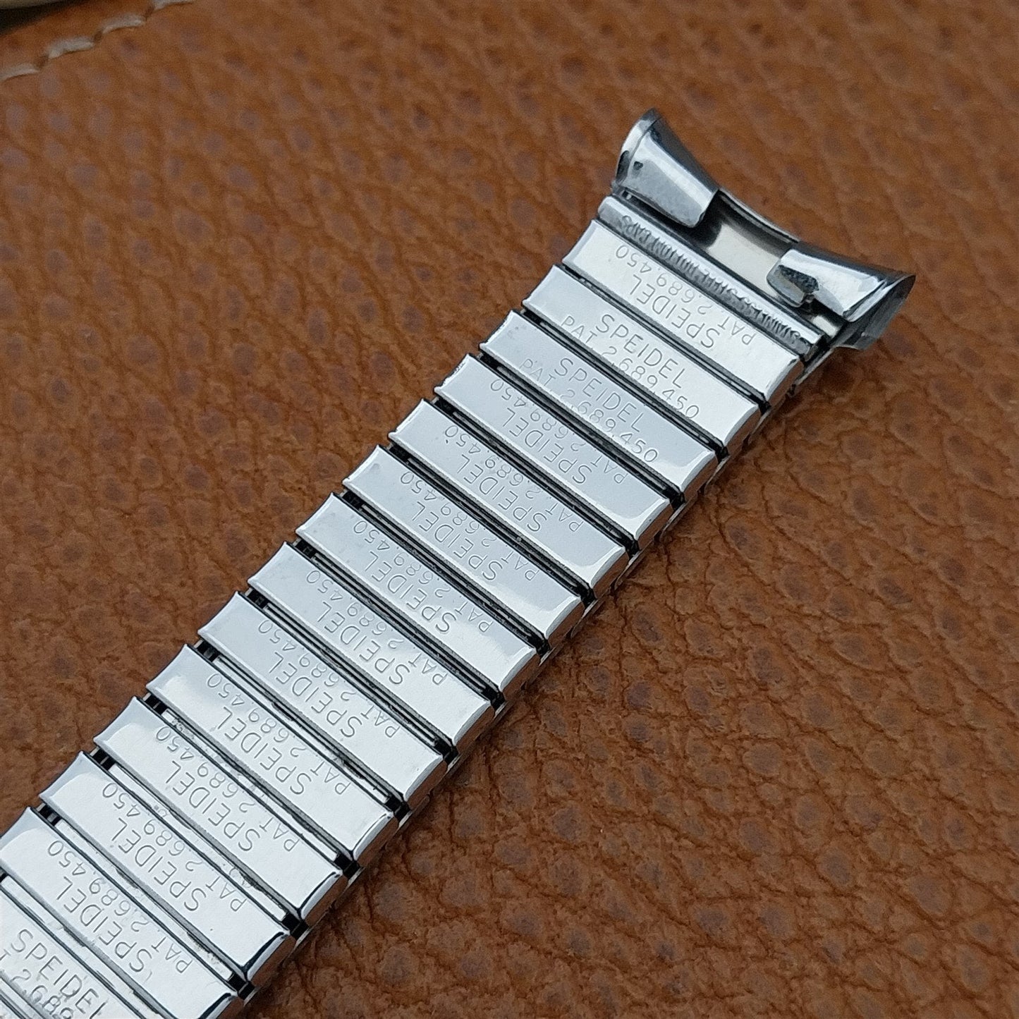 1964 19mm 18mm Matte White Gold-Fill Speidel Spartacus Unused Vintage Watch Band