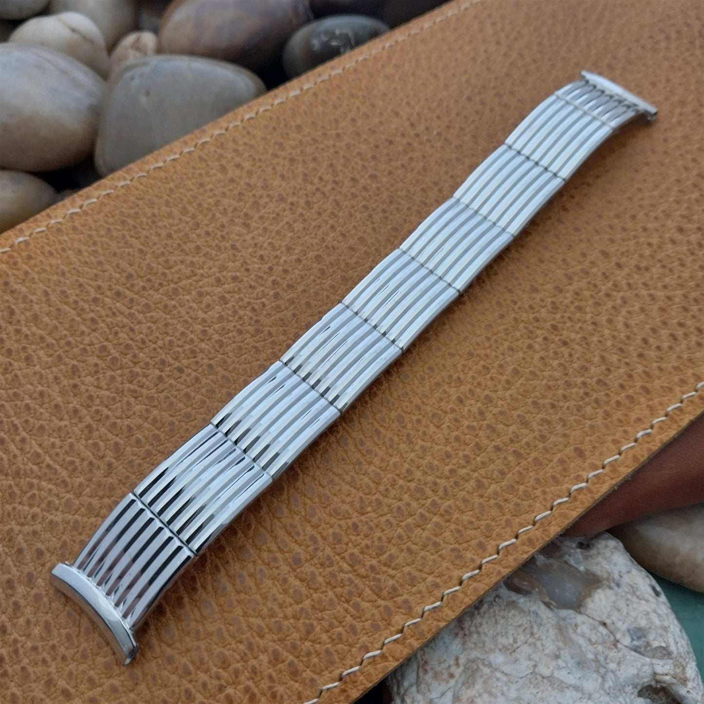19mm 18mm 16mm White Gold-Fill MCM 1955 Speidel In The Groove Unused Watch Band