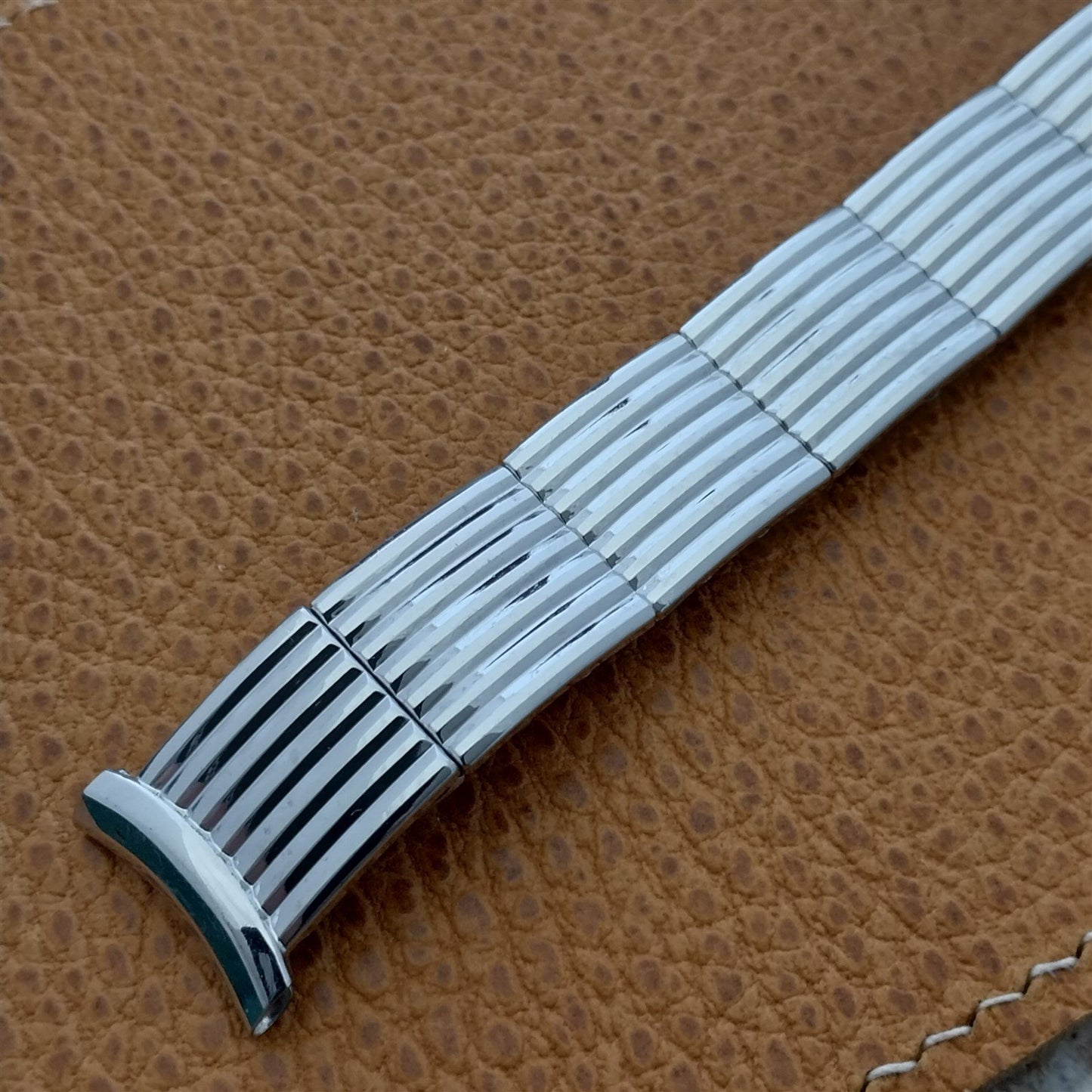 19mm 18mm 16mm White Gold-Fill MCM 1955 Speidel In The Groove Unused Watch Band