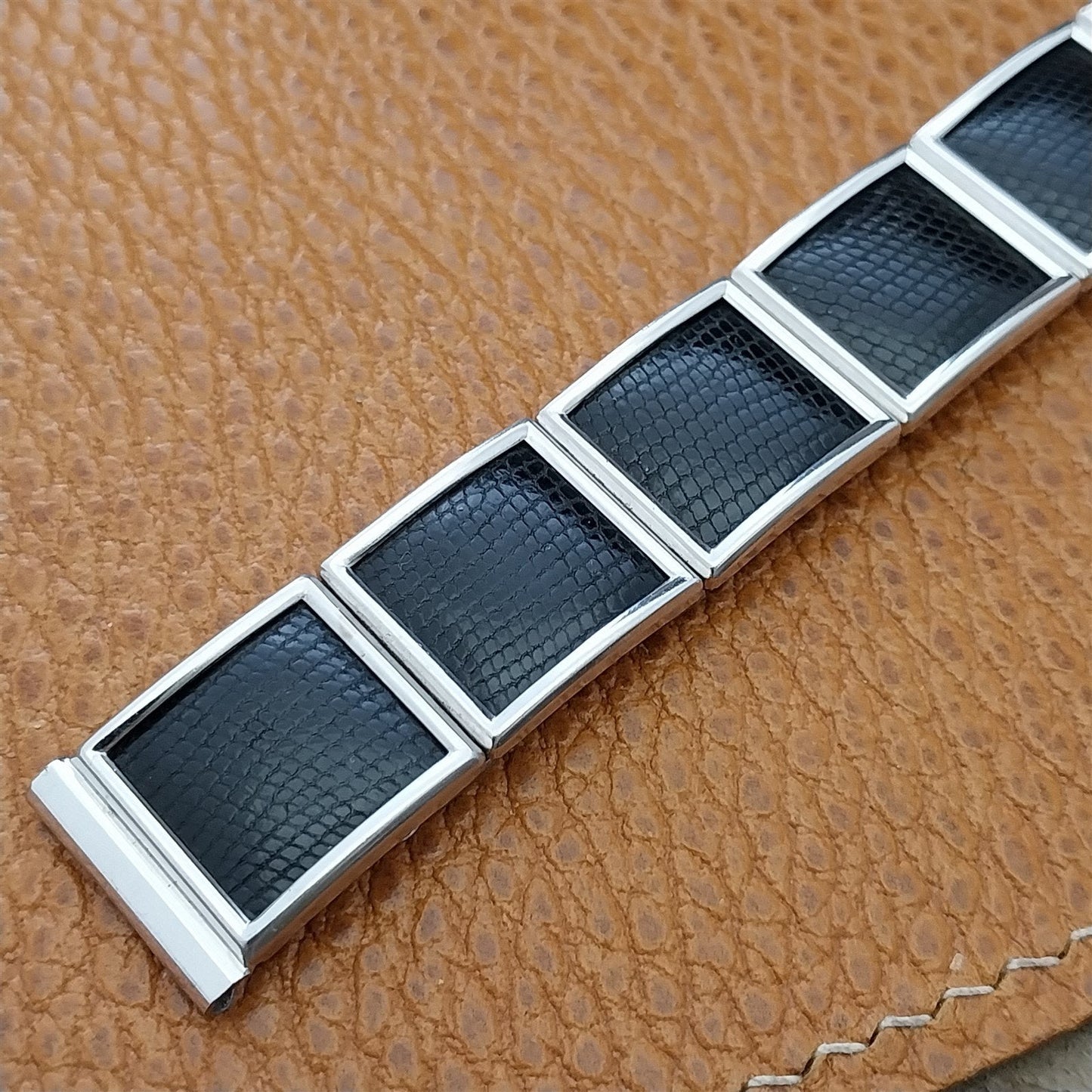 1956 Speidel 5/8" White Gold-Fill Leatha-Elegance Classic NOS Vintage Watch Band