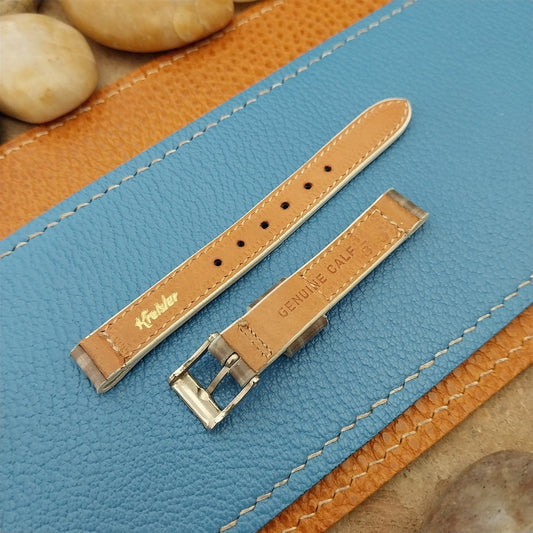 3/8" Madras Plaid Kreisler Calf leather Ladies Unused 1950s Vintage Watch Band