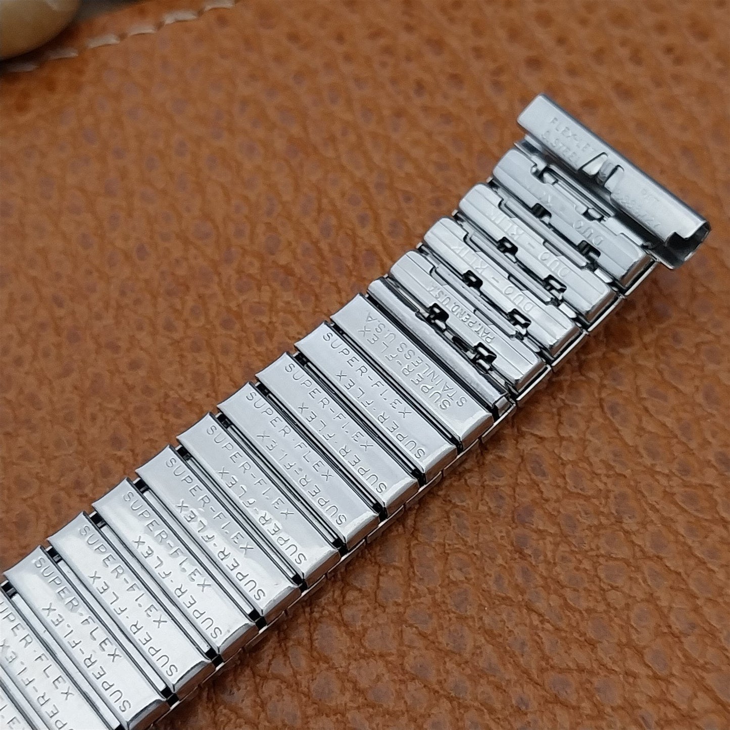 17.2mm 1960s Stainless Steel Expansion Flex-Let Unused nos Vintage Watch Band