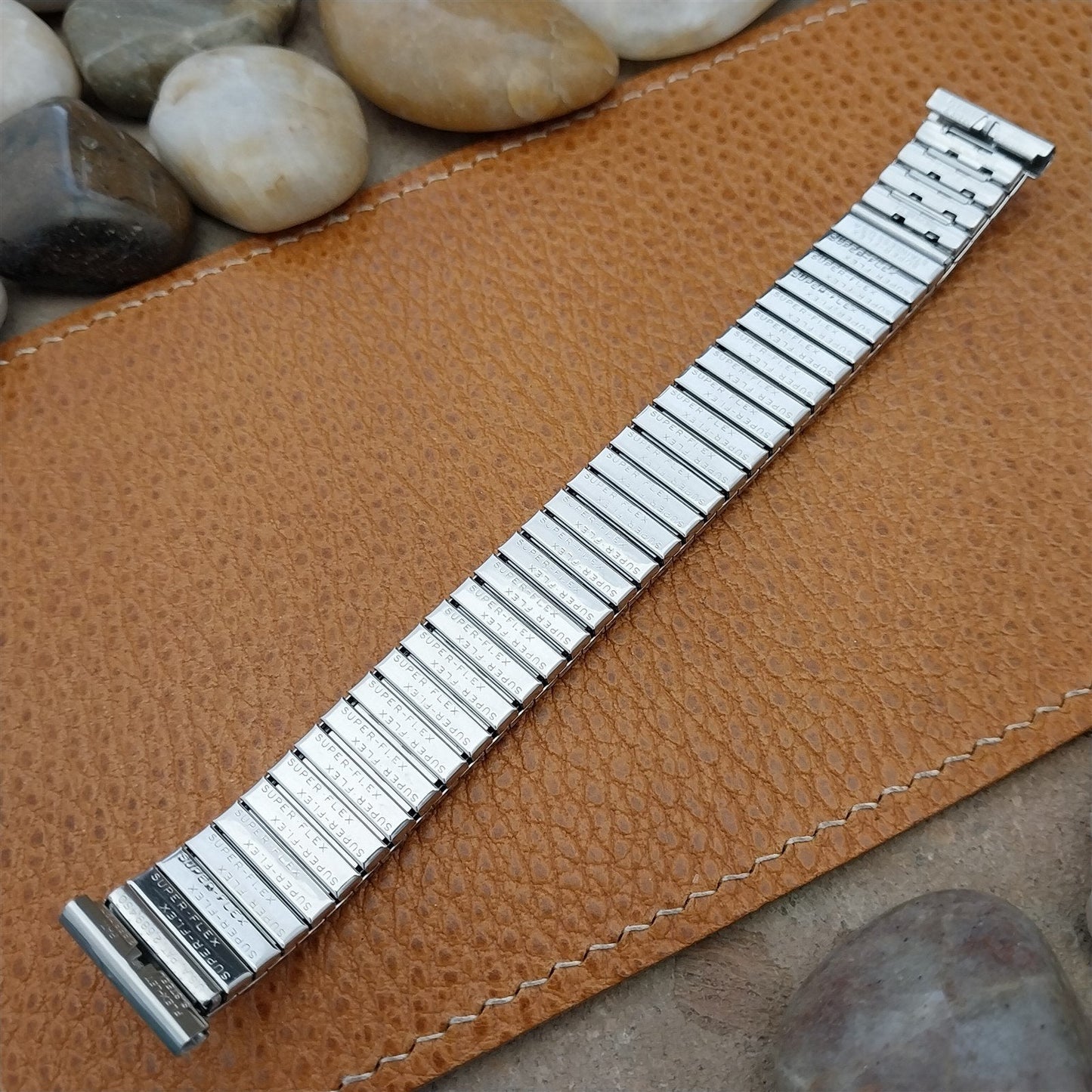 17.2mm 1960s Stainless Steel Expansion Flex-Let Unused nos Vintage Watch Band