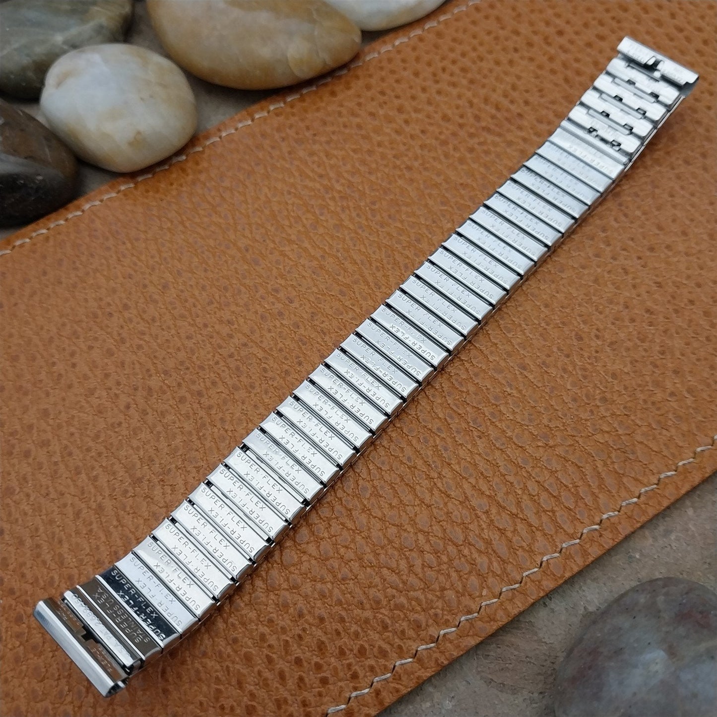 Flex-Let 5/8" Stainless Steel Stretch Classic 1960s Unused Vintage Watch Band