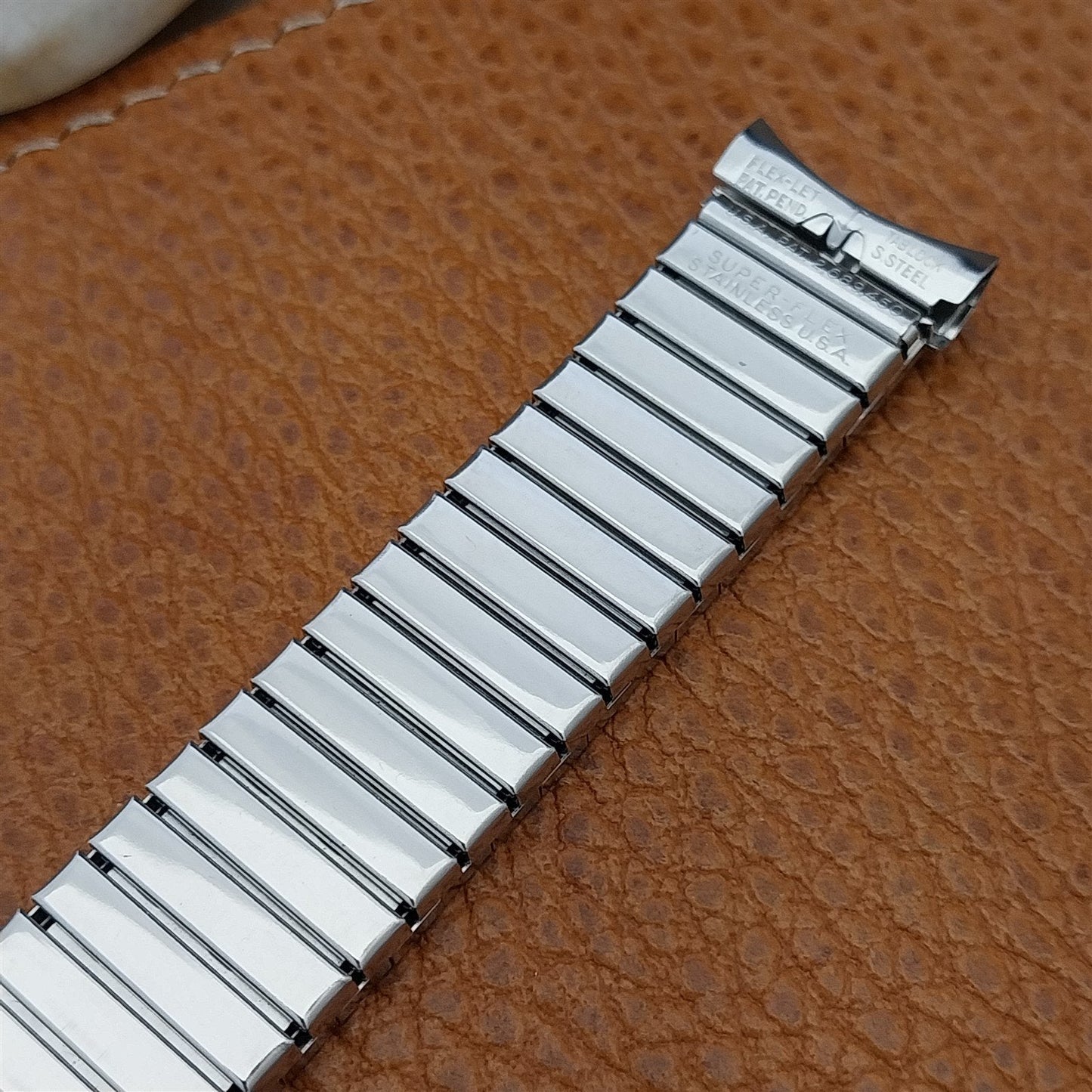 17.2mm 1960s Stainless Steel Expansion Flex-Let Unused nos Vintage Watch Band