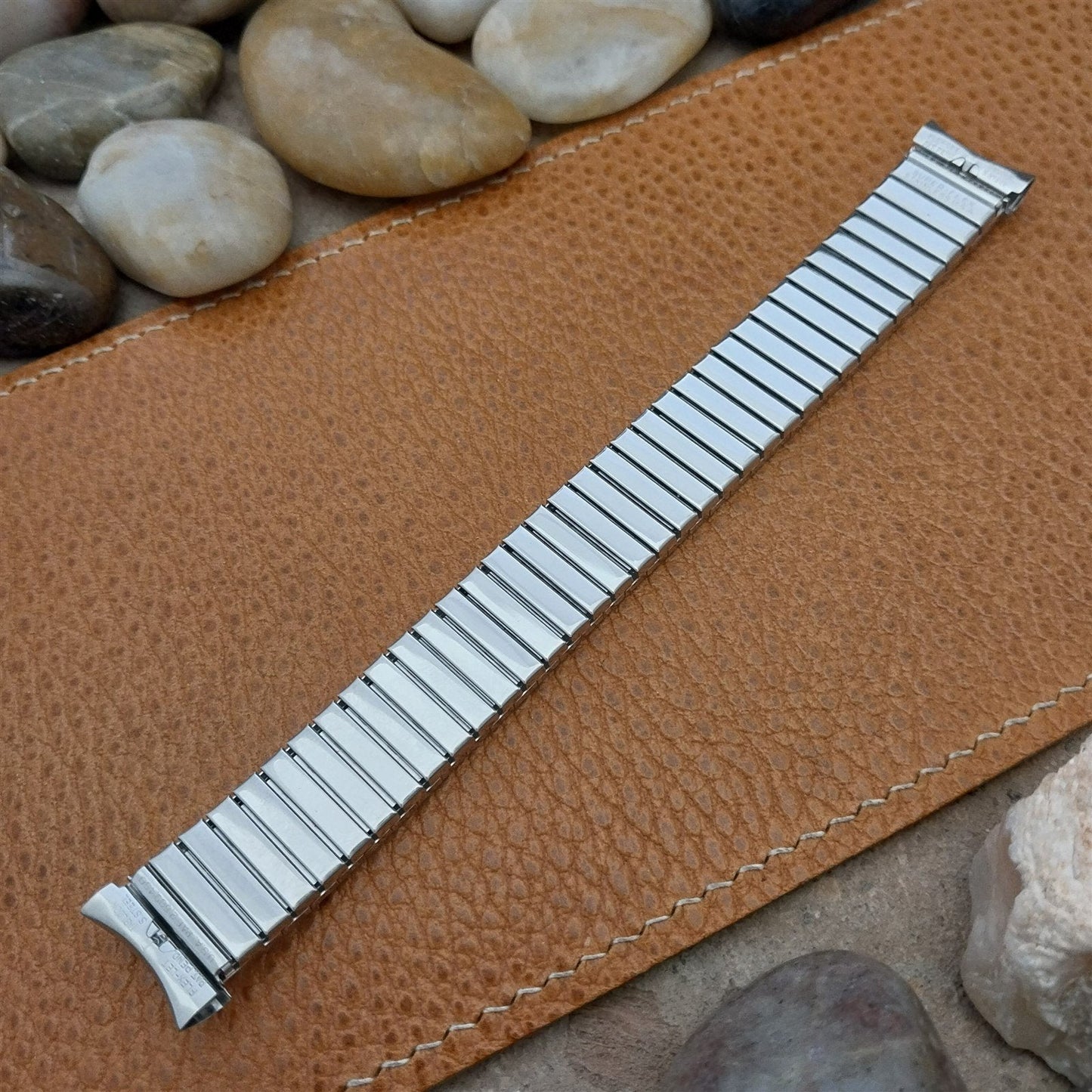 17.2mm 1960s Stainless Steel Expansion Flex-Let Unused nos Vintage Watch Band