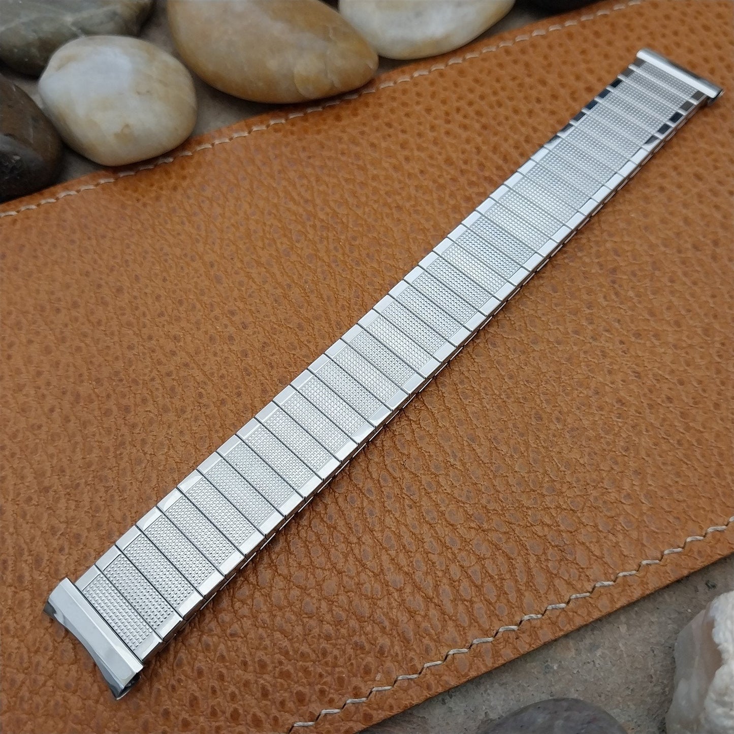 17.2mm 1960s Stainless Steel Expansion Flex-Let Unused nos Vintage Watch Band