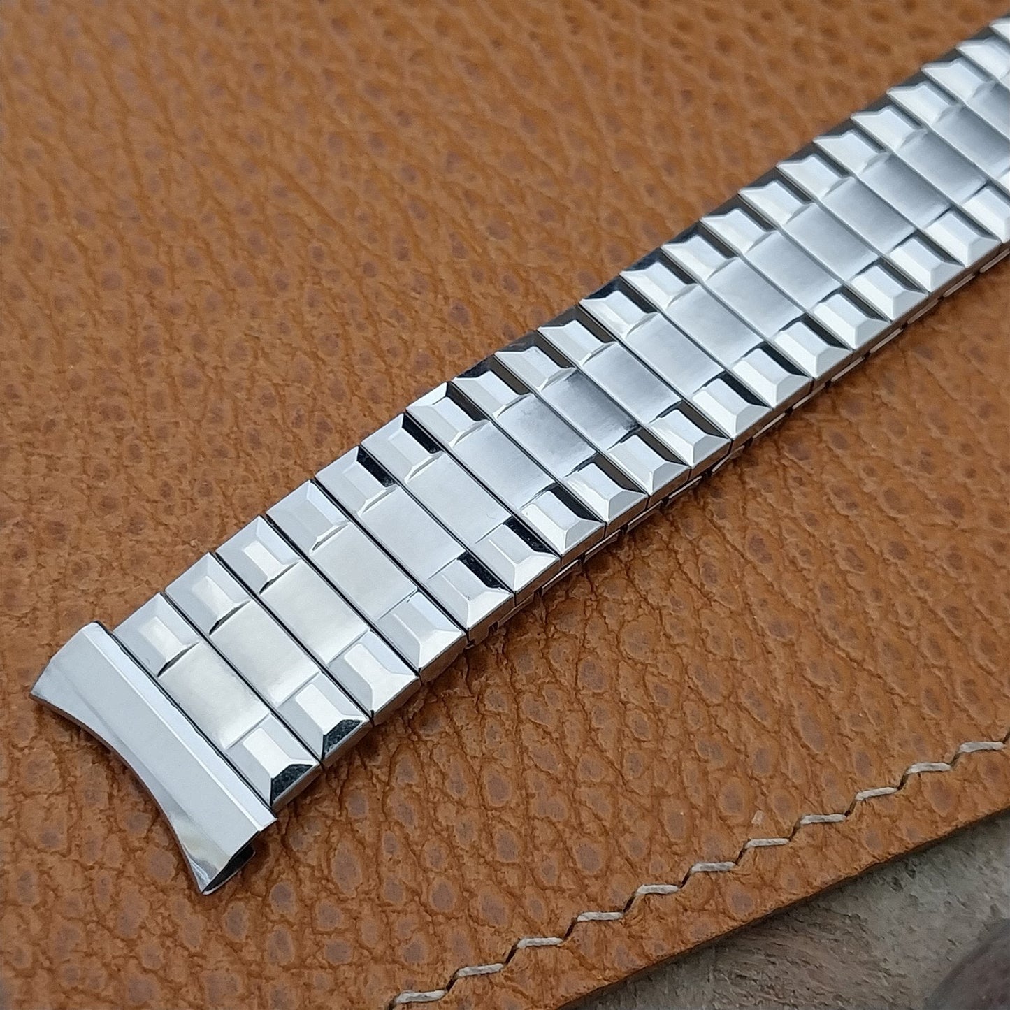 17.2mm 1960s Stainless Steel Expansion Flex-Let Unused nos Vintage Watch Band