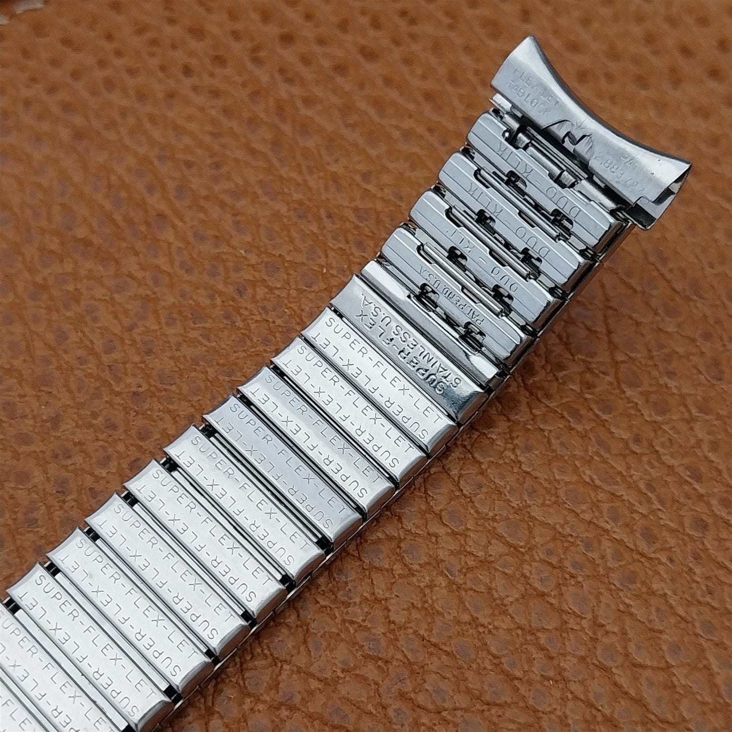 17.2mm 1960s Stainless Steel Expansion Flex-Let Unused nos Vintage Watch Band