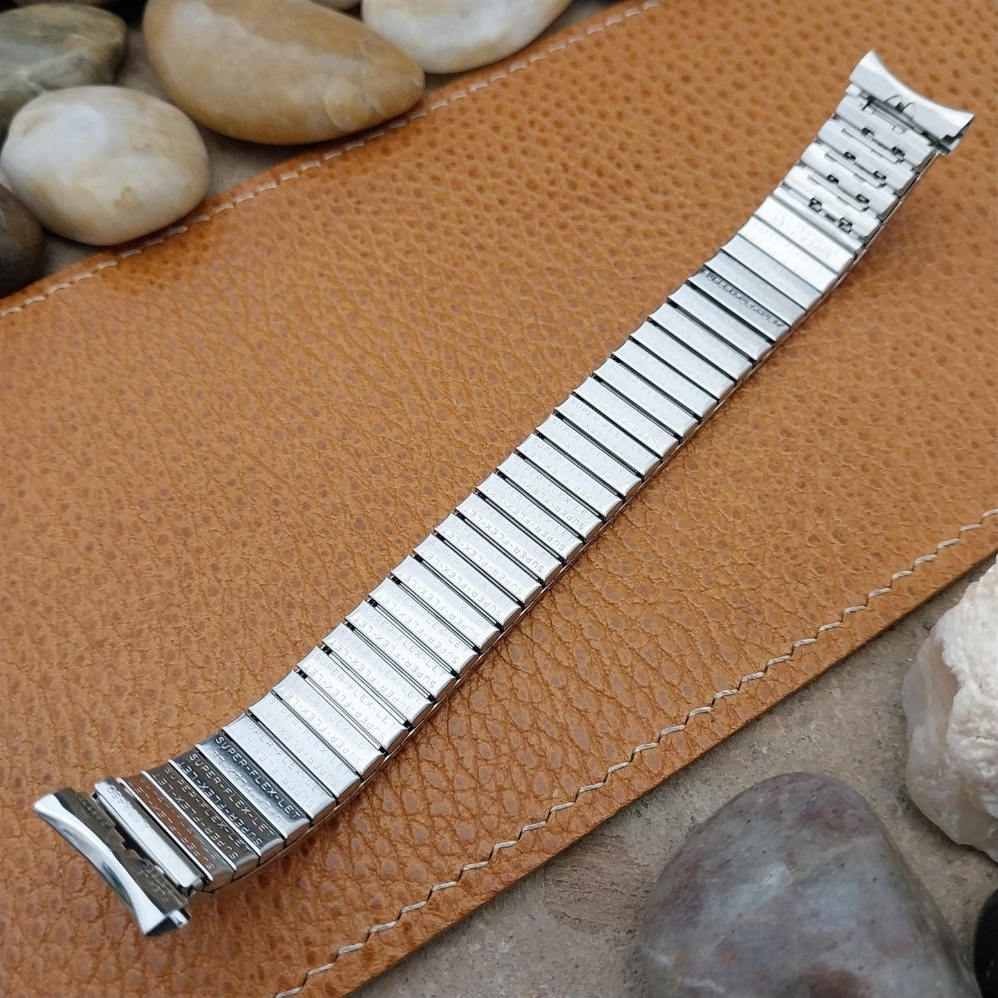 17.2mm 1960s Stainless Steel Expansion Flex-Let Unused nos Vintage Watch Band