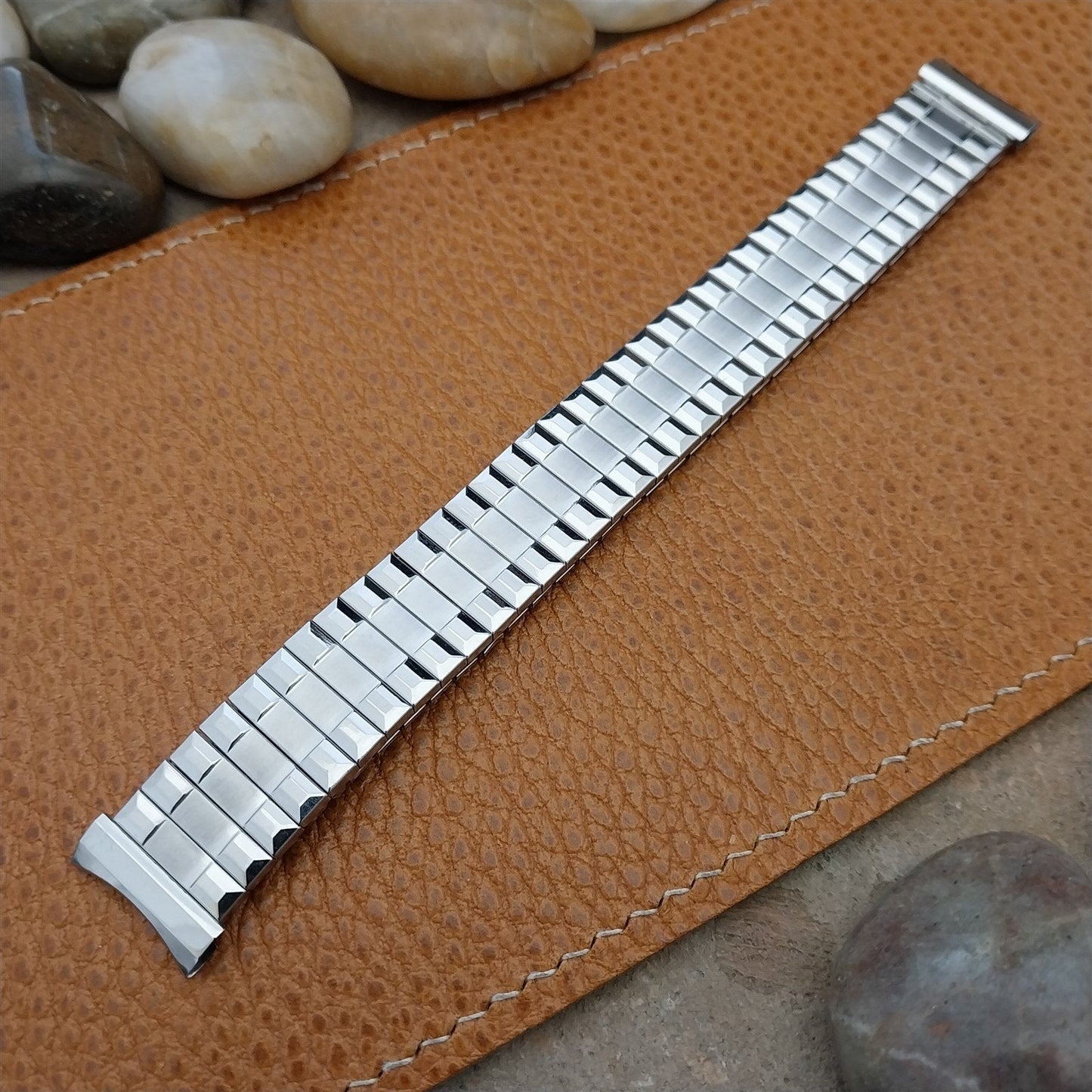 17.2mm 1960s Stainless Steel Expansion Flex-Let Unused nos Vintage Watch Band