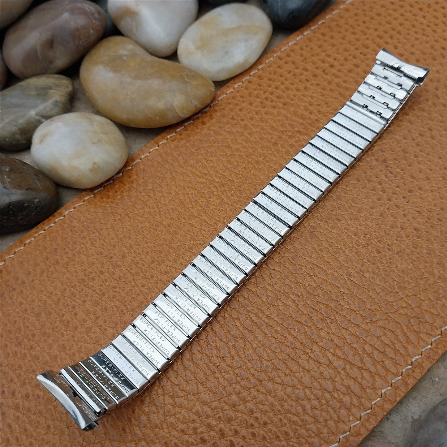 17.2mm 1960s Stainless Steel Expansion Flex-Let Unused nos Vintage Watch Band