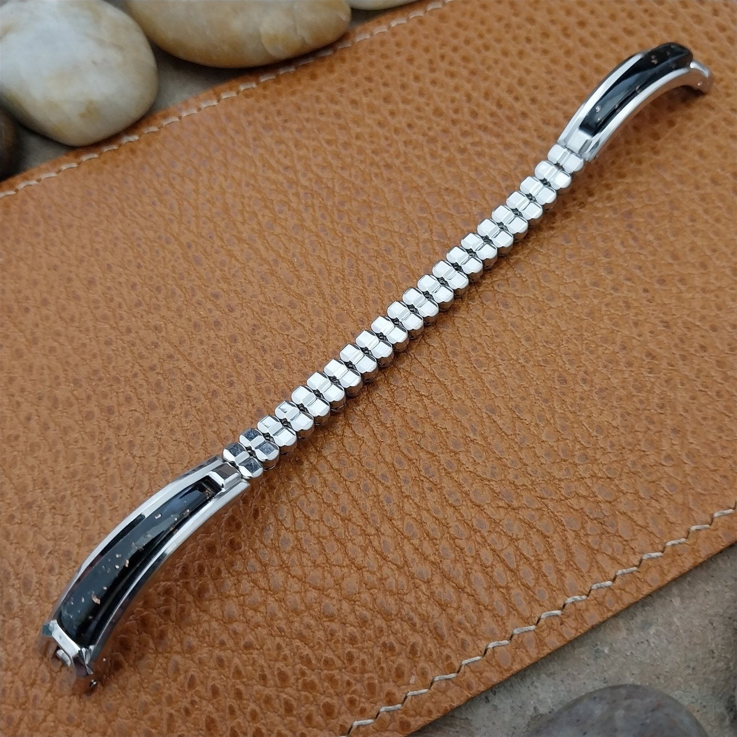 1950s Vintage White Gold-Filled & MCM Gemex Womens Unused Cocktail Watch Band