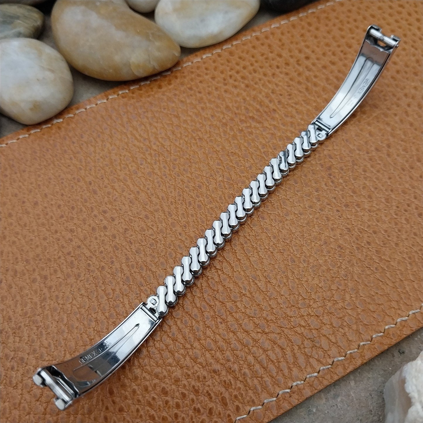 1950s Vintage White Gold-Filled & MCM Gemex Womens Unused Cocktail Watch Band