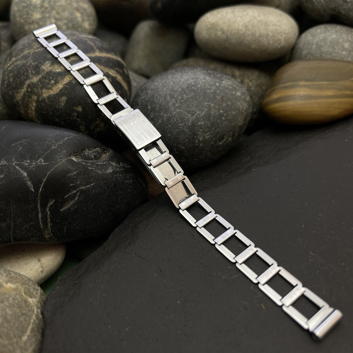 1930s Dox-Ova Chromium Plated Ladder Link Womens Unused Vintage Watch Band