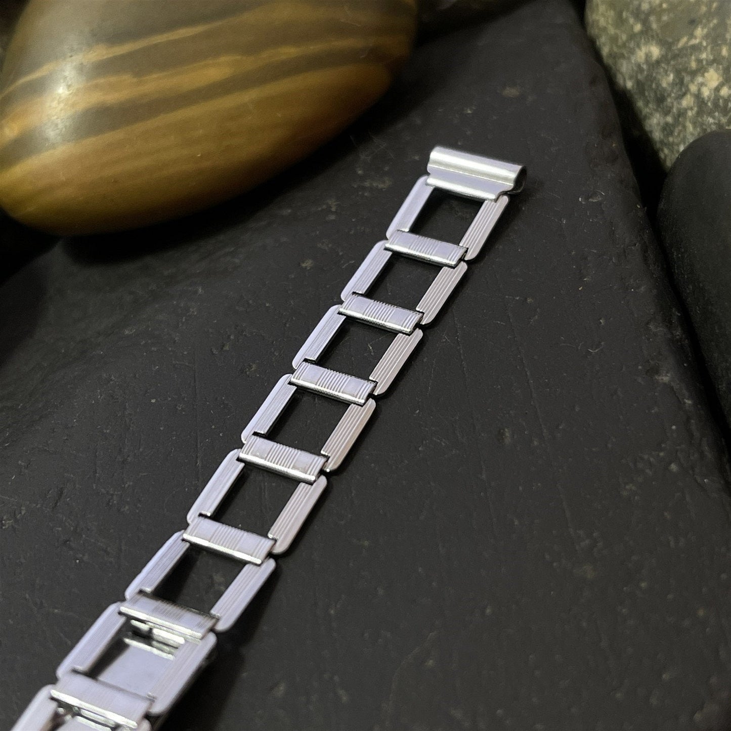 1930s Dox-Ova Chromium Plated Ladder Link Womens Unused Vintage Watch Band