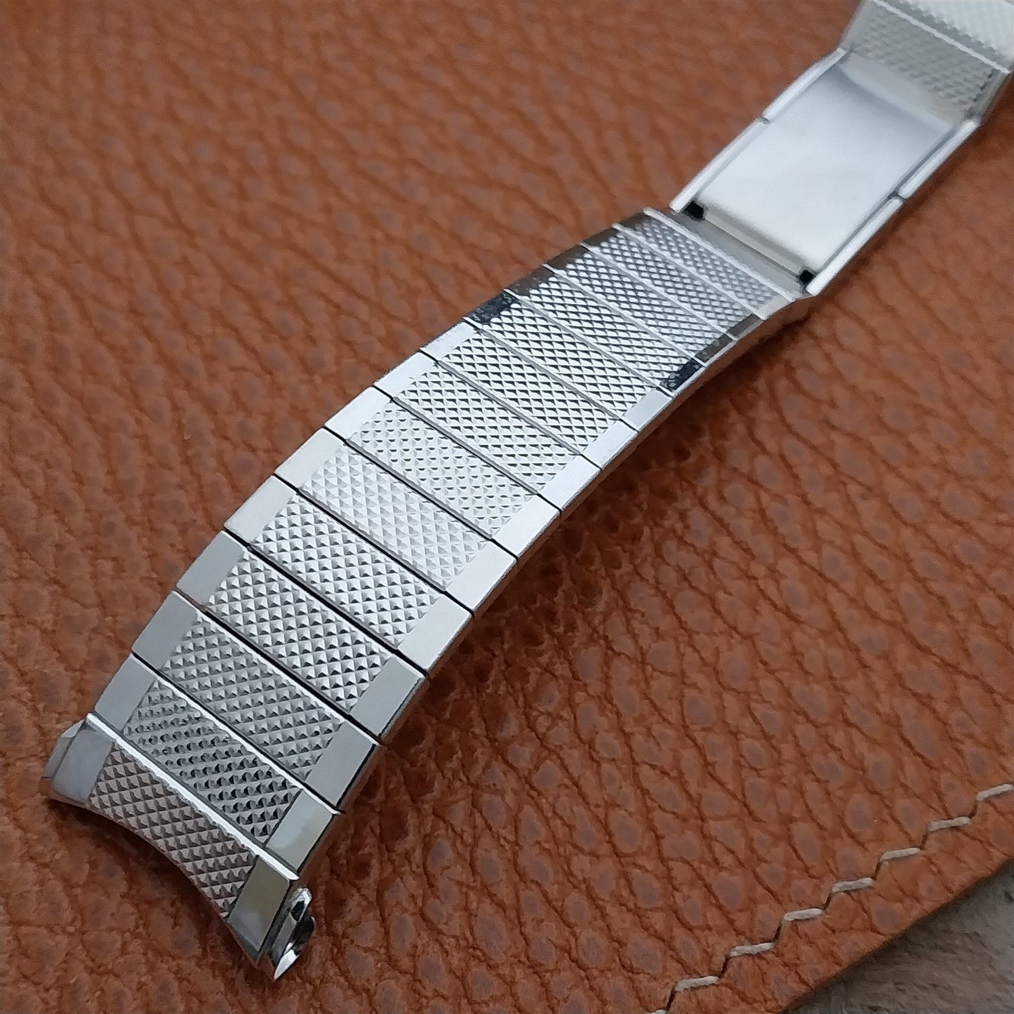 Vintage 1970 19mm 18mm 17mm White Gold-Filled Classic Speidel Unused Watch Band