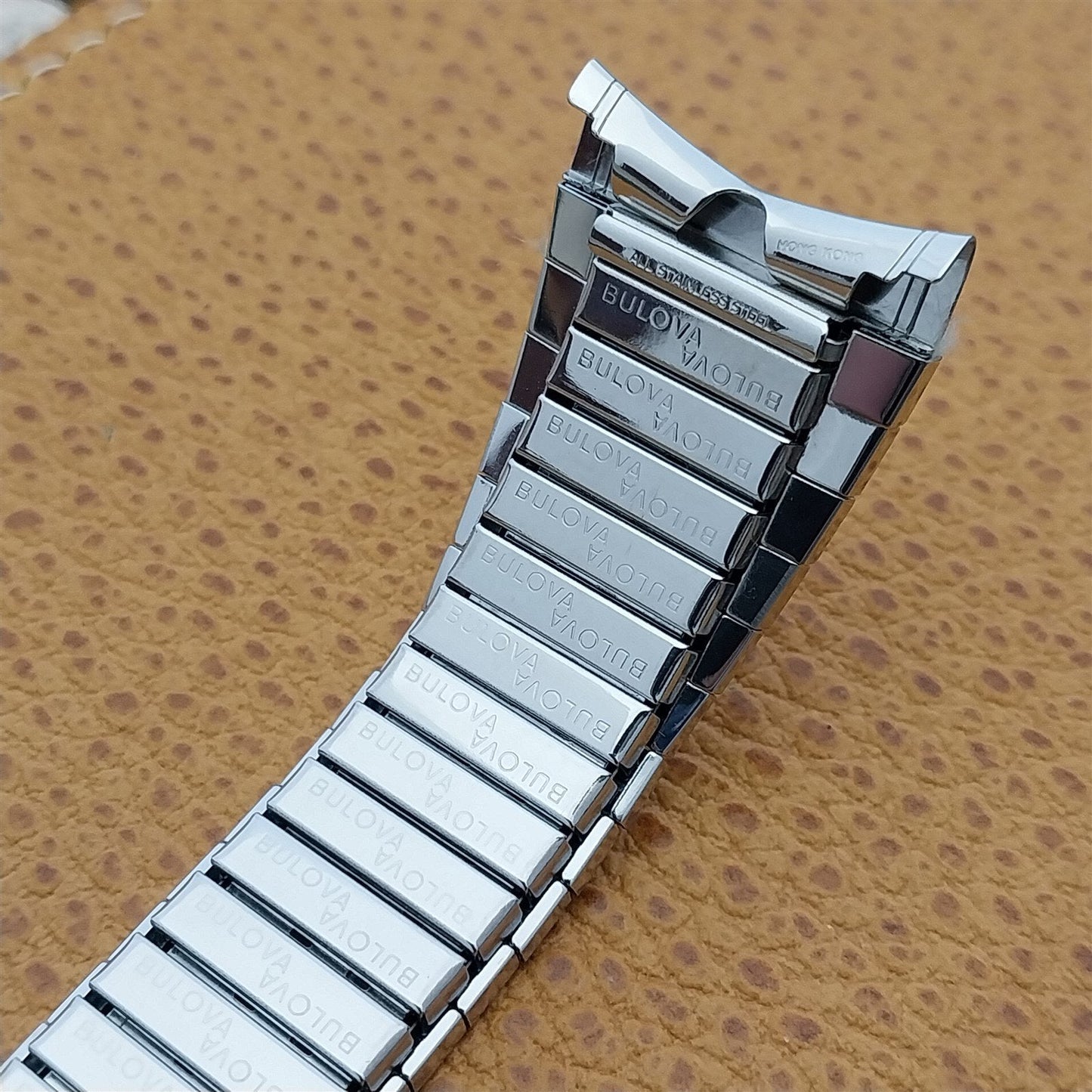 22mm Bulova Stainless Steel Long Expansion NOS Unused 1970s Vintage Watch Band