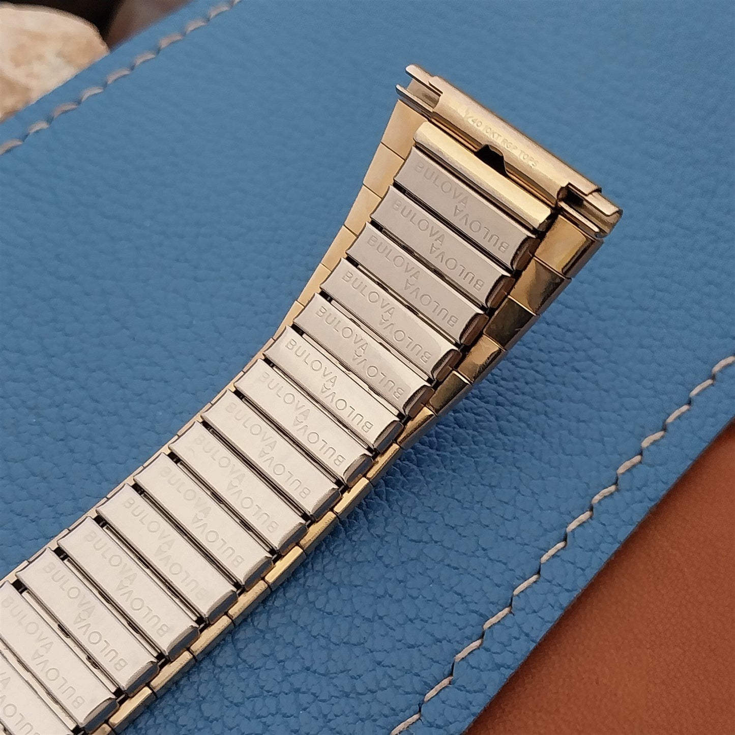 19mm 20mm 22mm 10k Gold rgp Bulova Expansion nos 1970s Vintage Watch Band