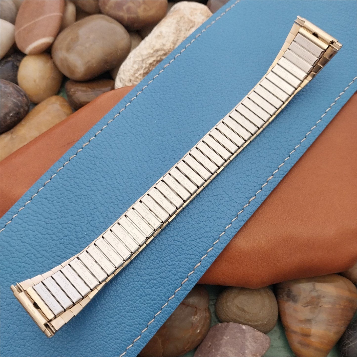 19mm 20mm 22mm 10k Gold rgp Bulova Expansion nos 1970s Vintage Watch Band