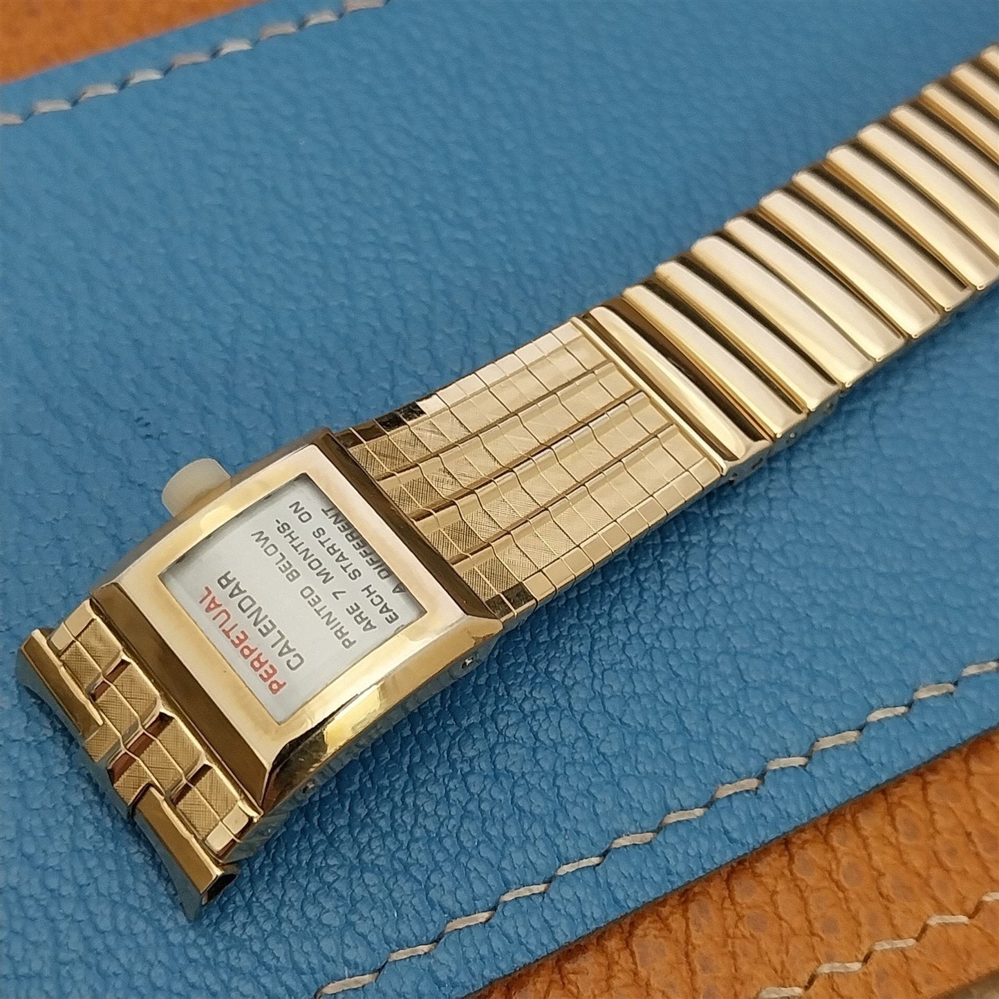 JB Champion 10k Gold-Filled Perpetual Calendar nos 1960s Vintage Watch Band