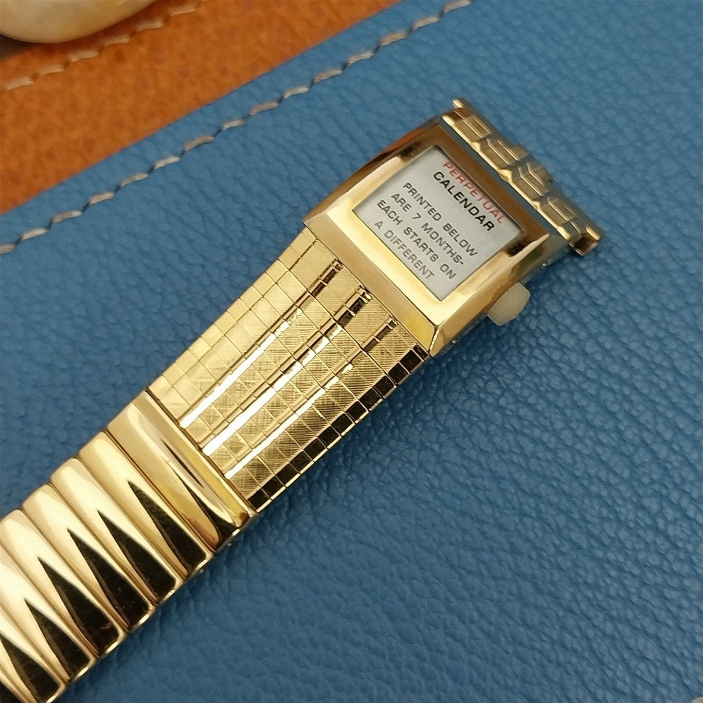 JB Champion 10k Gold-Filled Perpetual Calendar Unused 1960s Vintage Watch Band