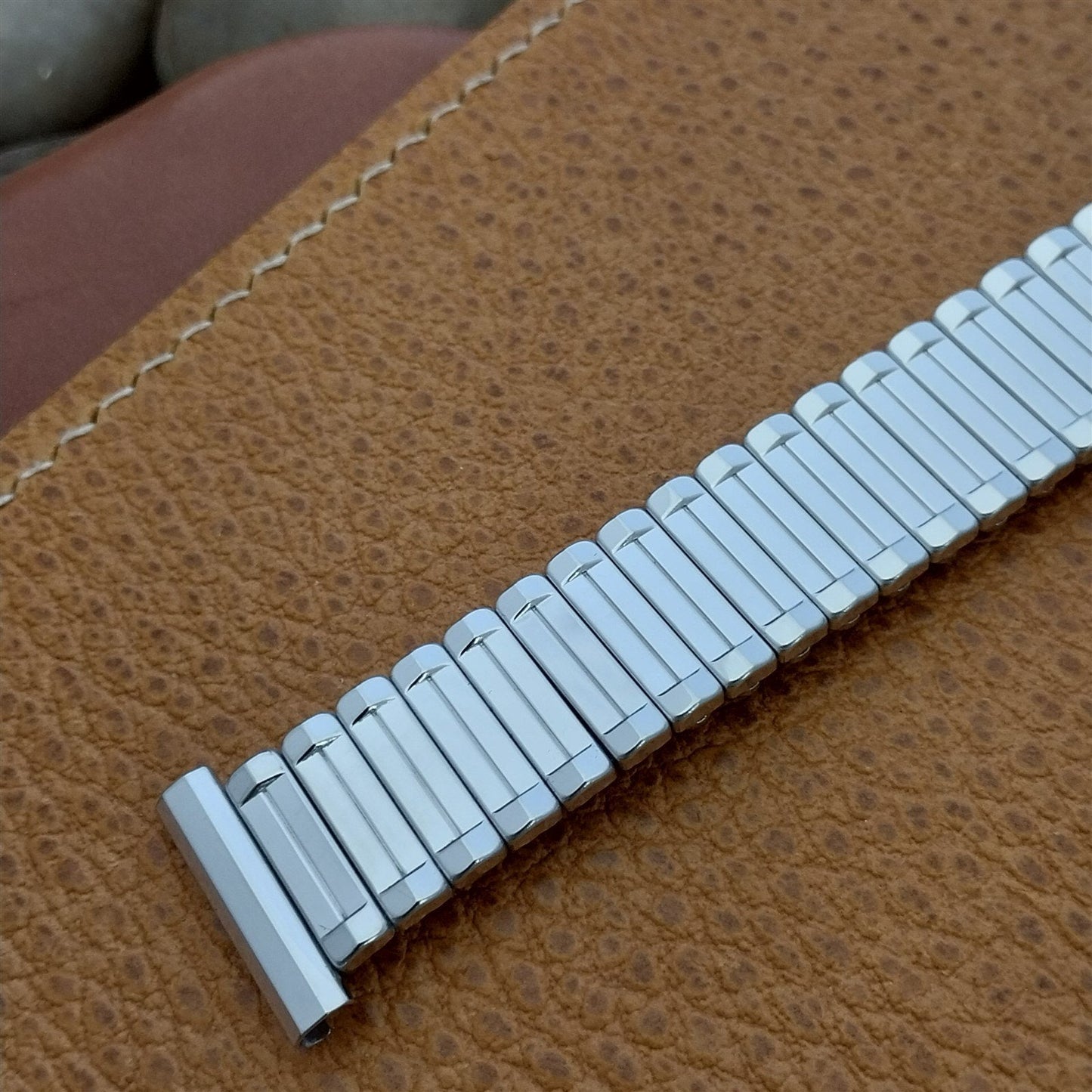 19mm 18mm 16mm Kreisler 10k White Gold-Filled Unused 1950s Vintage Watch Band