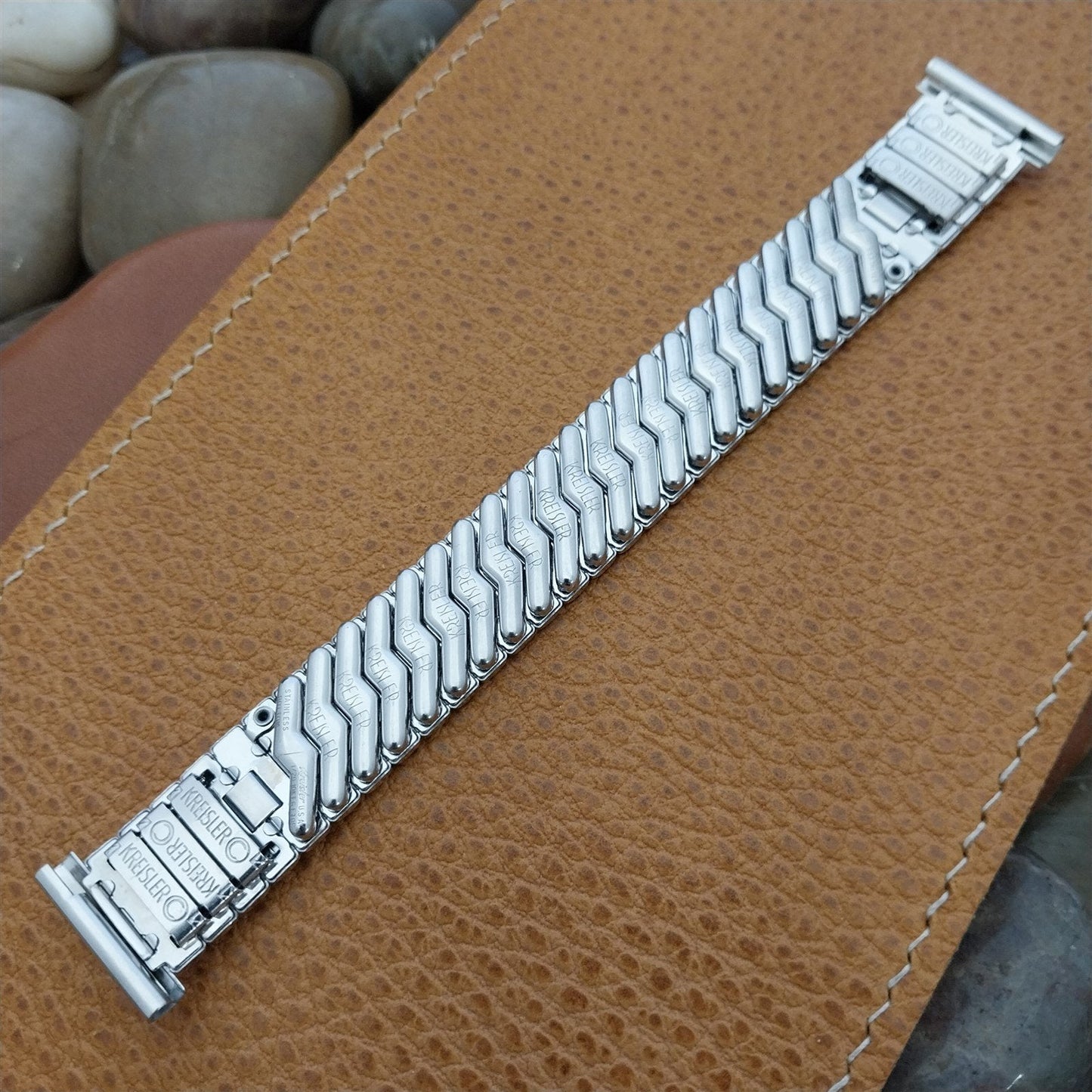 19mm 18mm 16mm Kreisler 10k White Gold-Filled Unused 1950s Vintage Watch Band