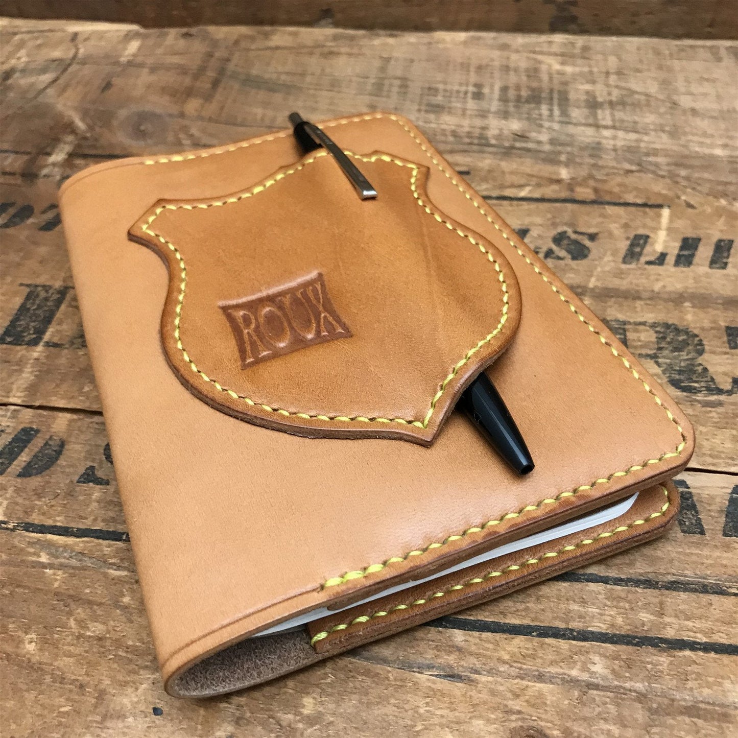 Handmade Saddle Leather Field Notes Notebook Passport Wallet