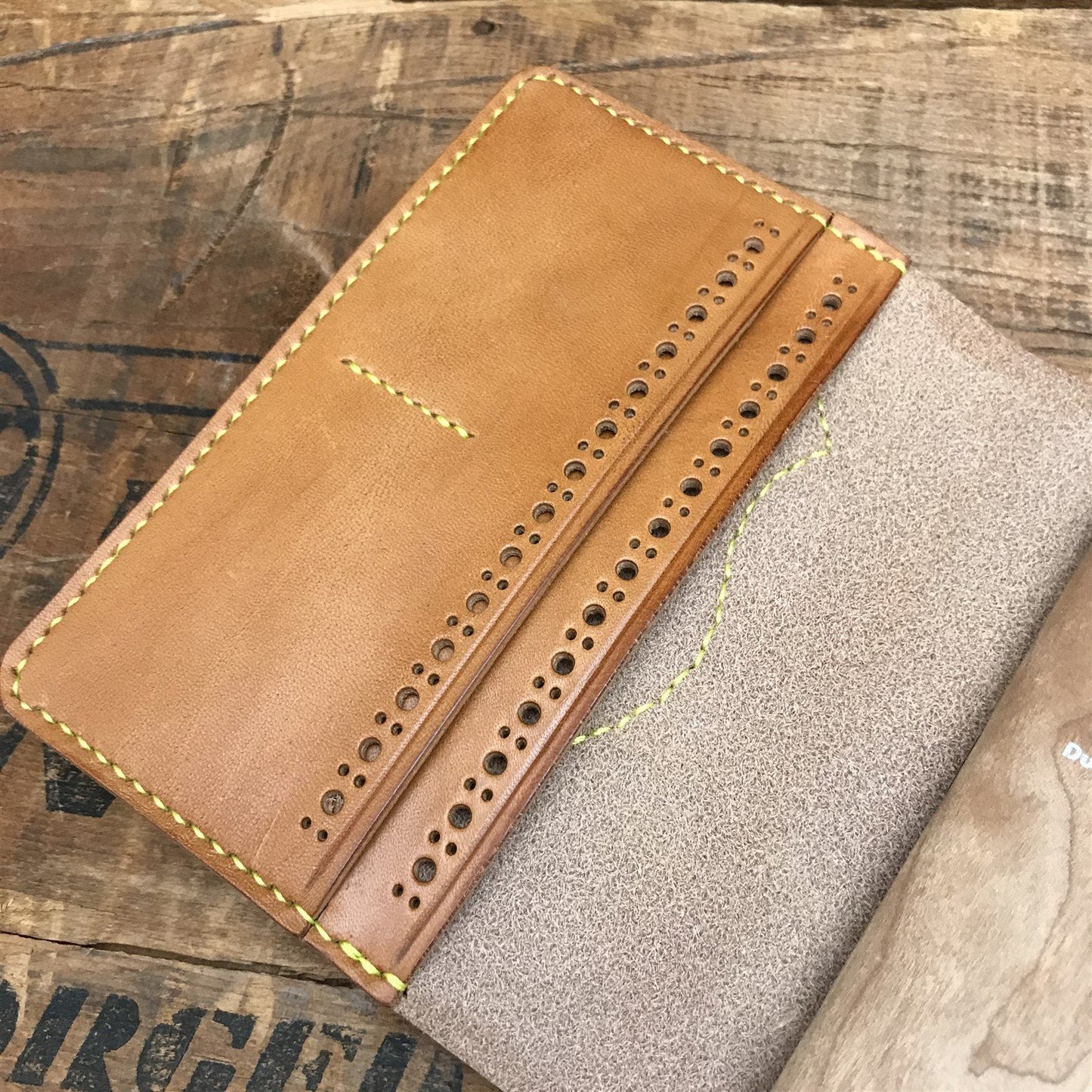 Handmade Saddle Leather Field Notes Notebook Passport Wallet