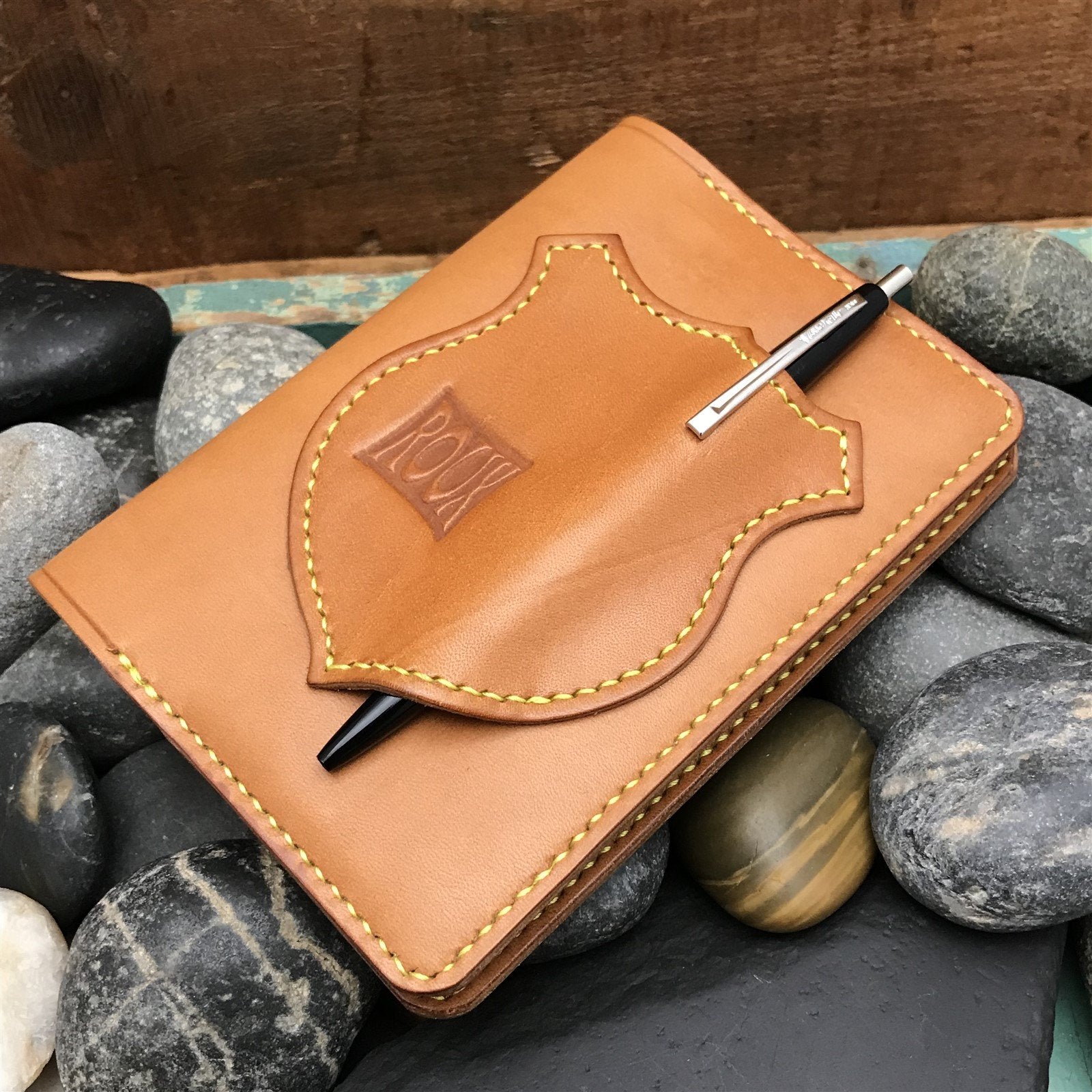Handmade Saddle Leather Field Notes Notebook Passport Wallet