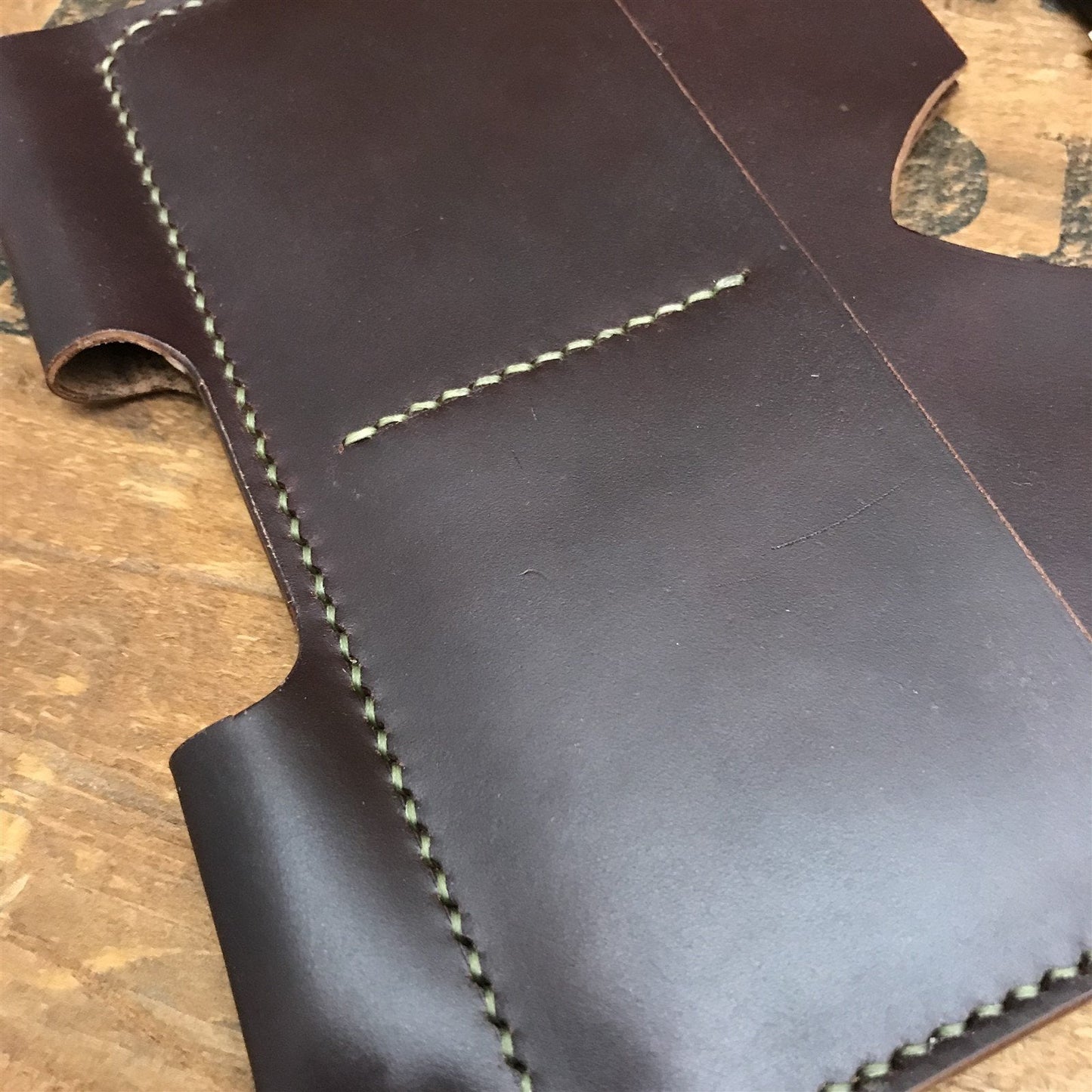 Handmade Brown Shell Cordovan Passport Slipcase Wallet Field Notes Cover