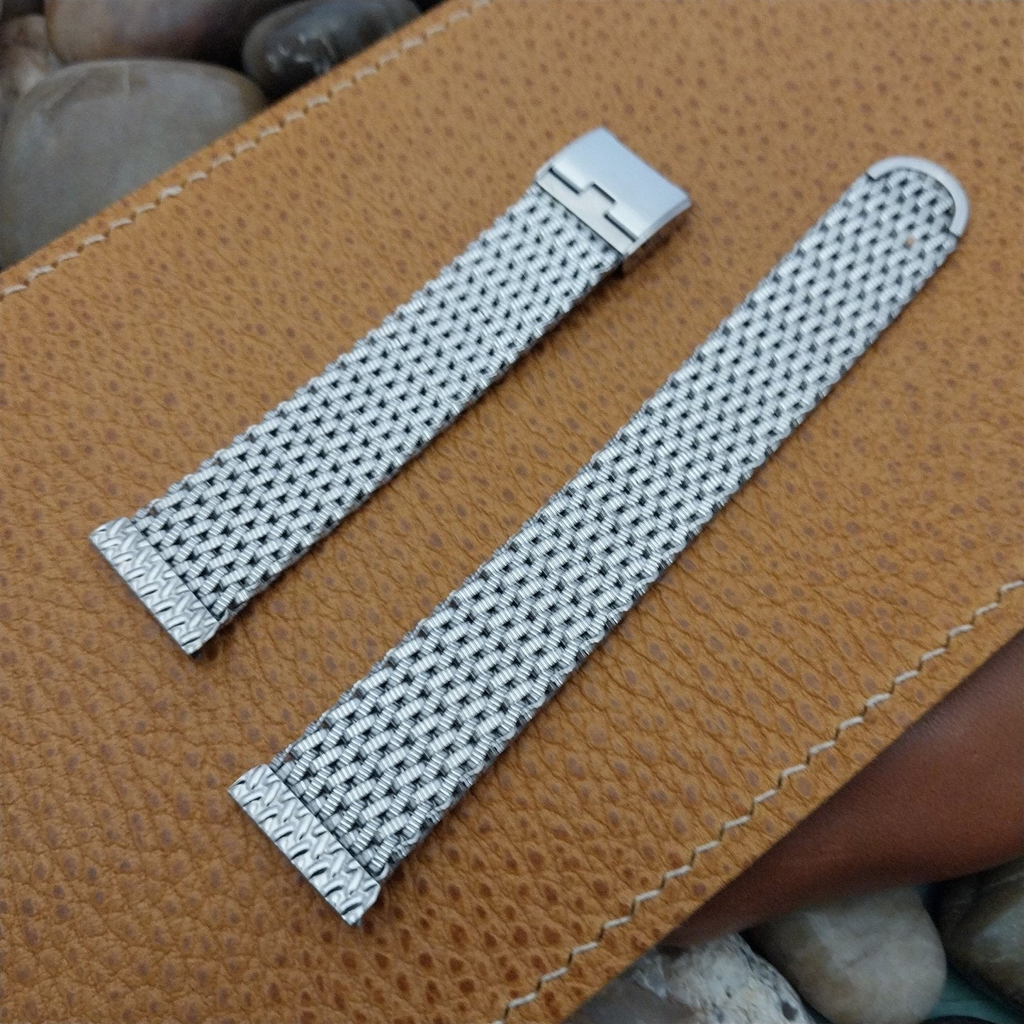 19mm 18mm Stainless Steel Mesh Hadley Classic Unused 1960s Vintage Watch Band