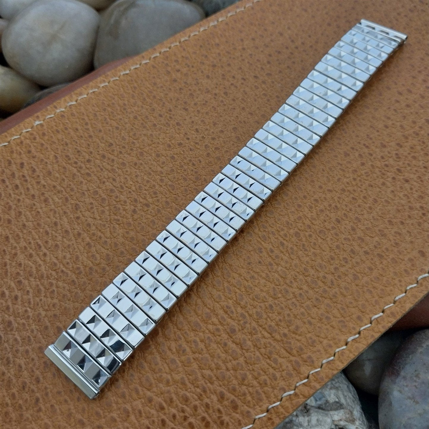 1952 10k White Gold-Filled 16mm Speidel Balboa mcm Unused Vintage Watch Band