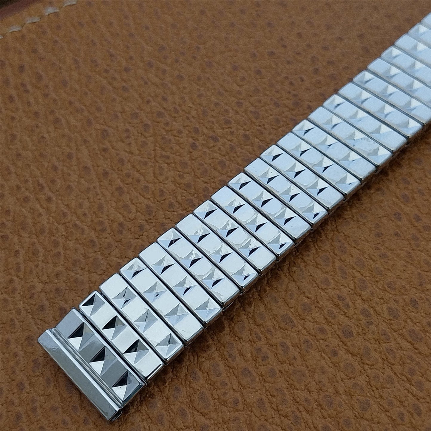 1952 10k White Gold-Filled 16mm Speidel Balboa mcm Unused Vintage Watch Band