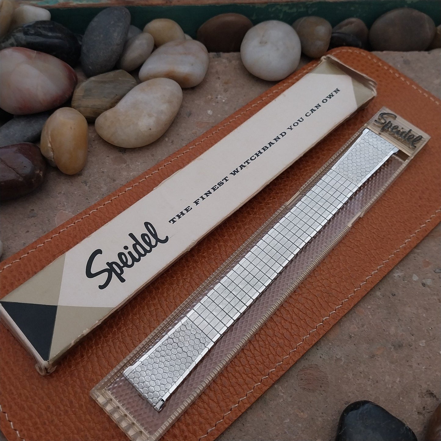 19mm 18mm 17mm Speidel Honeycomb White Gold-Fill Unused Classic 60s Watch Band