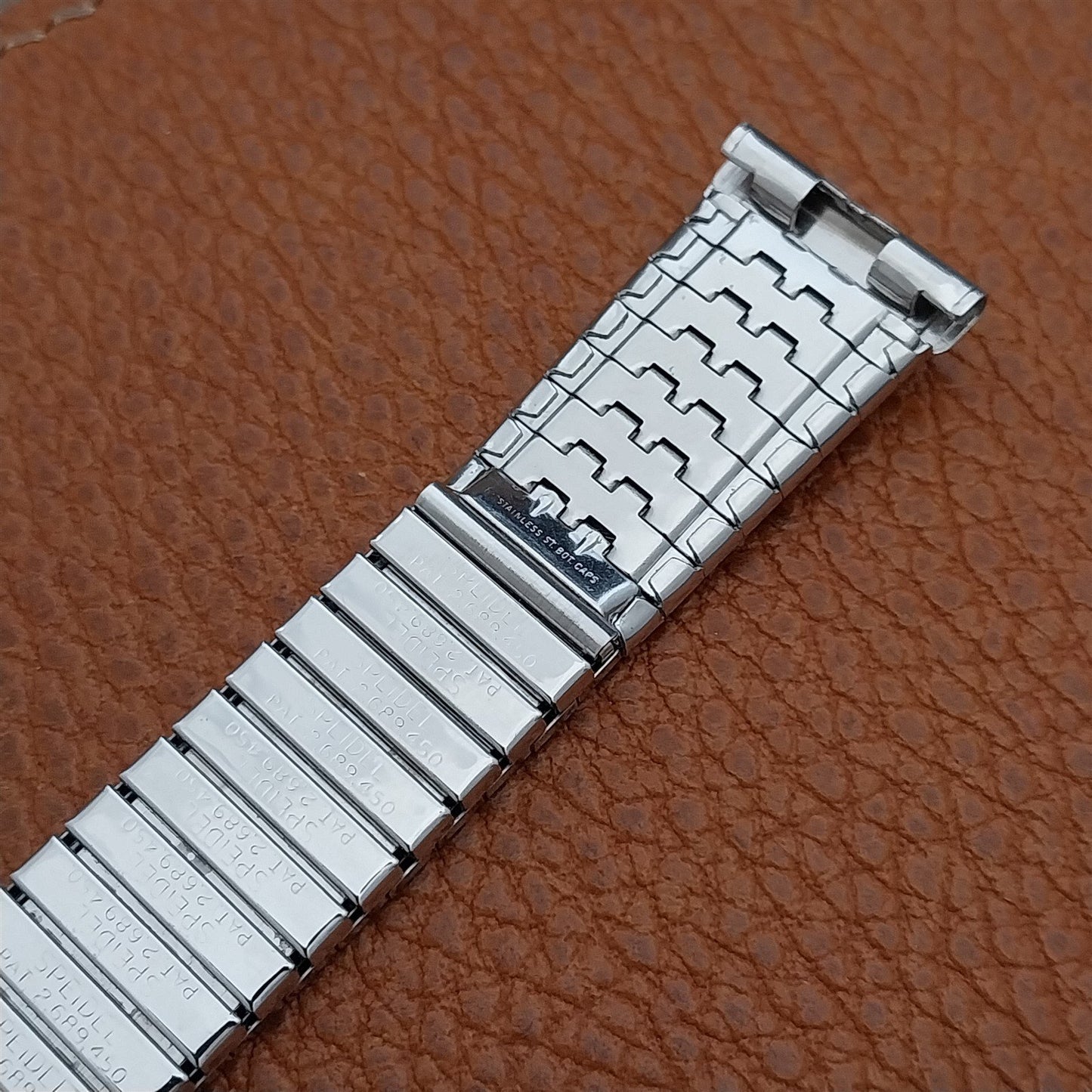 19mm 18mm 17mm Speidel Honeycomb White Gold-Fill Unused Classic 60s Watch Band