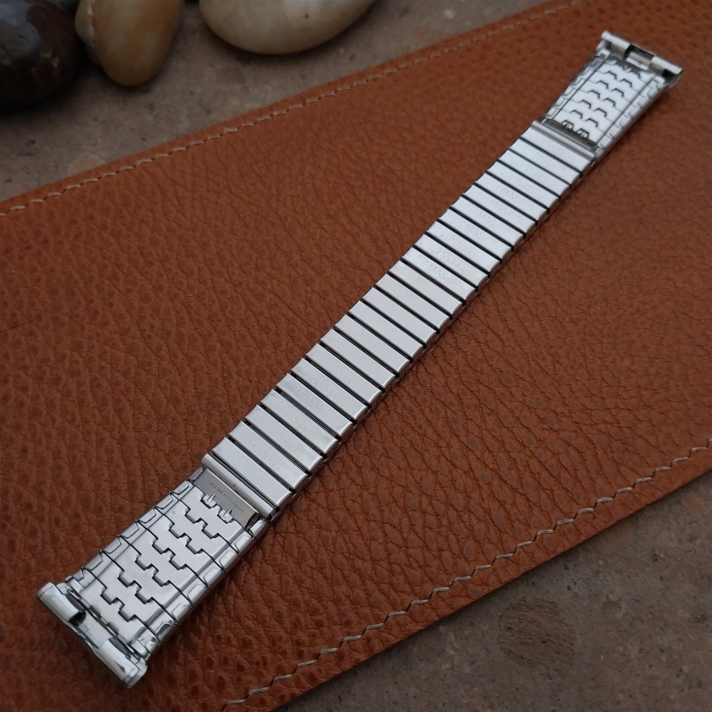 19mm 18mm 17mm Speidel Honeycomb White Gold-Fill Unused Classic 60s Watch Band