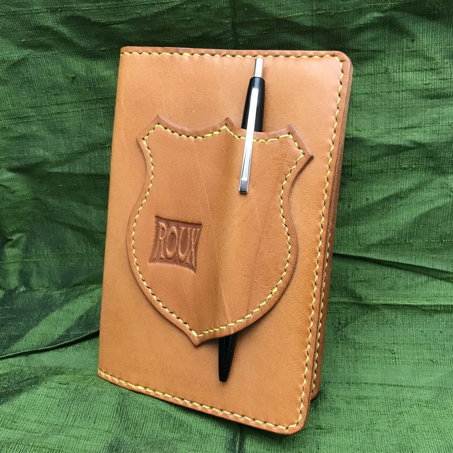 Handmade USA Saddle Leather Pigskin Lined Field Notes Notebook Travel Wallet