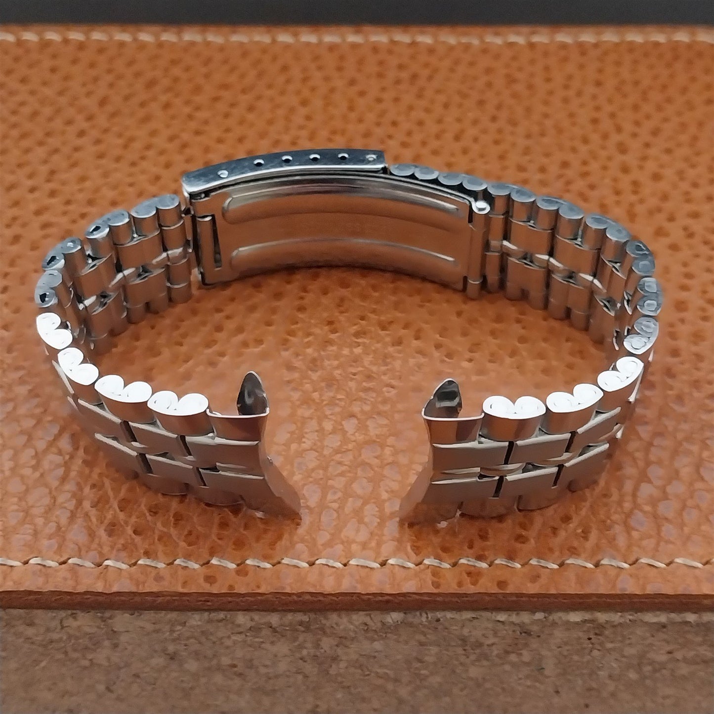 19mm Stainless Steel Rice Beads Vintage Watch Band