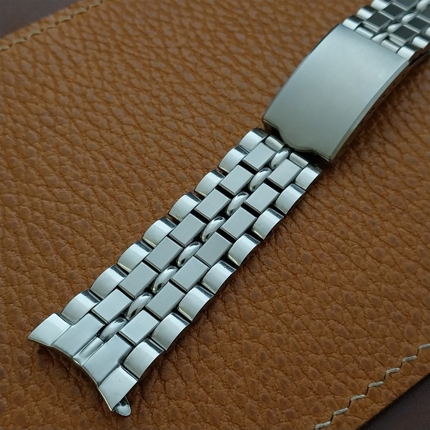 19mm Stainless Steel Rice Beads Vintage Watch Band