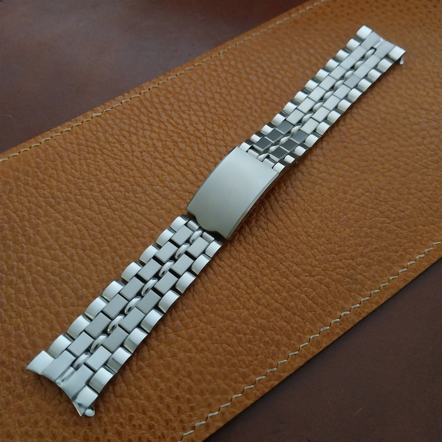 19mm Stainless Steel Rice Beads Vintage Watch Band