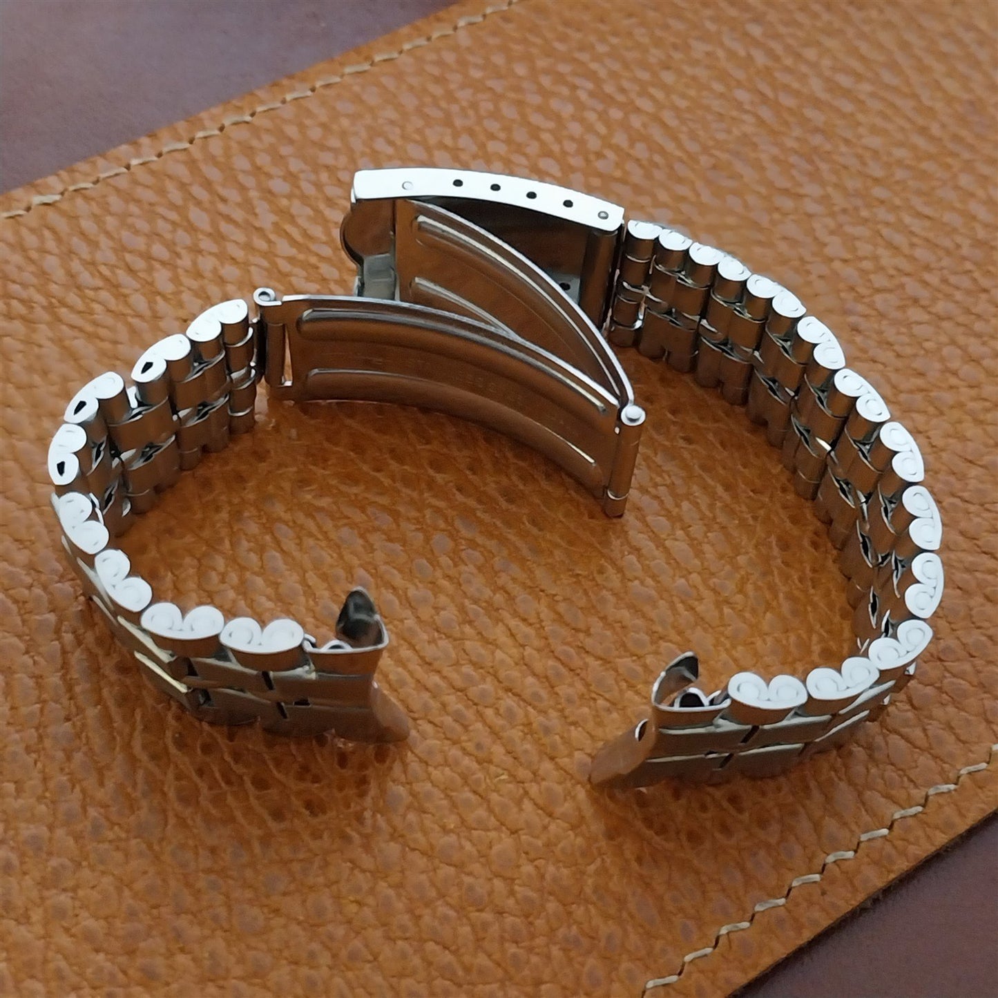19mm Stainless Steel Rice Beads Vintage Watch Band