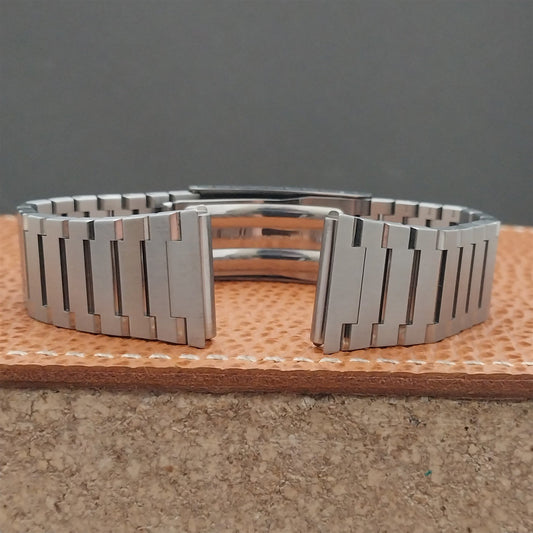 Vintage 18mm Solid Link Stainless Steel nos Unused Classic Watch Band